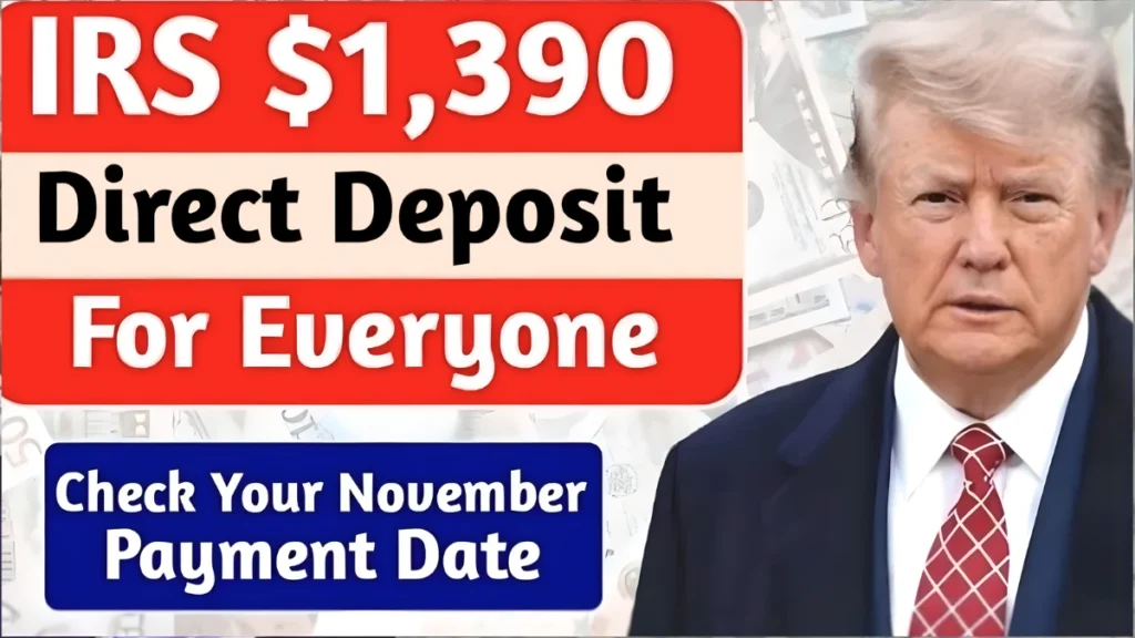IRS $1,390 Direct Deposit November 2025