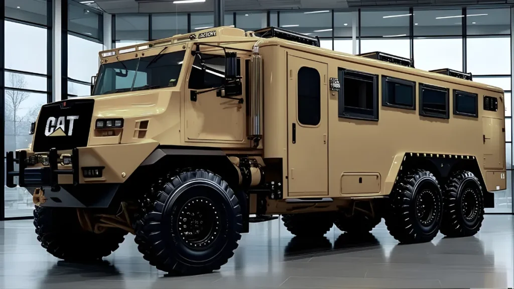 2026 Caterpillar Motorhome, CAT heavy duty RV, luxury expedition RV, Caterpillar RV review, heavy duty motorhome, off grid motorhome, CAT turbo diesel RV, extreme adventure RV, luxury RV 2026, Caterpillar truck motorhome, rugged RV design, long distance motorhome, expedition vehicle 2026